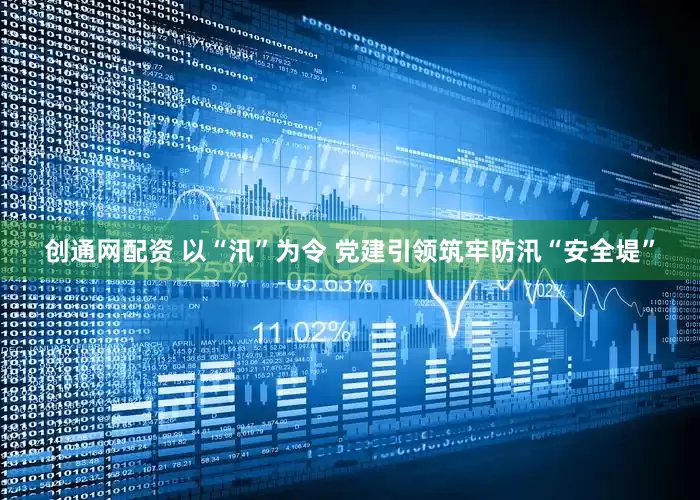 创通网配资 以“汛”为令 党建引领筑牢防汛“安全堤”